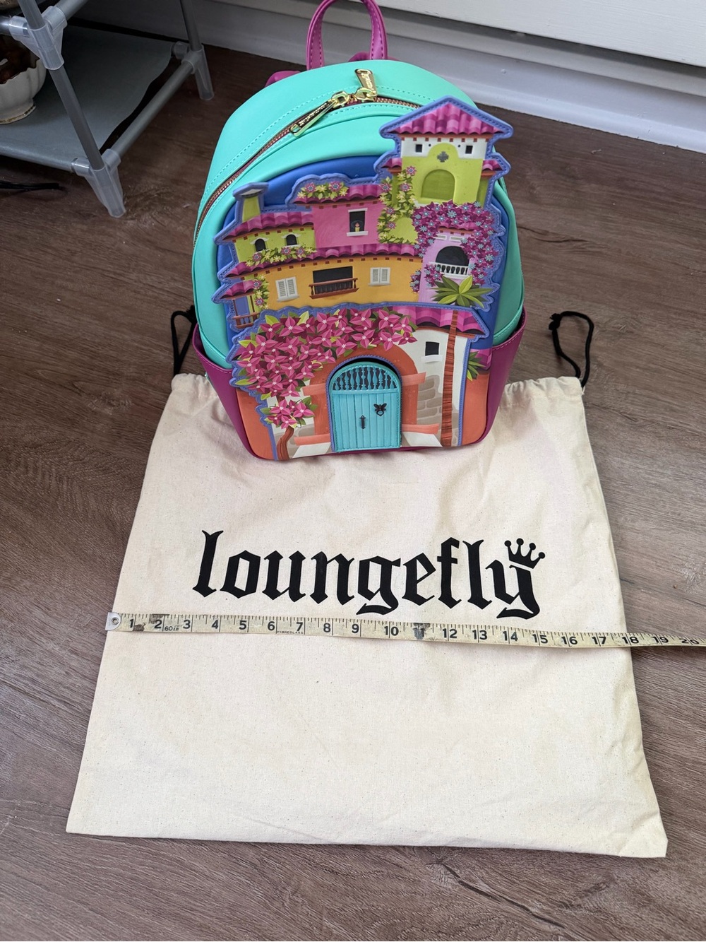 NWOT Disney loungefly Mirabel Encanto backpack house w/ loungefly dust bag - Picture 11 of 12